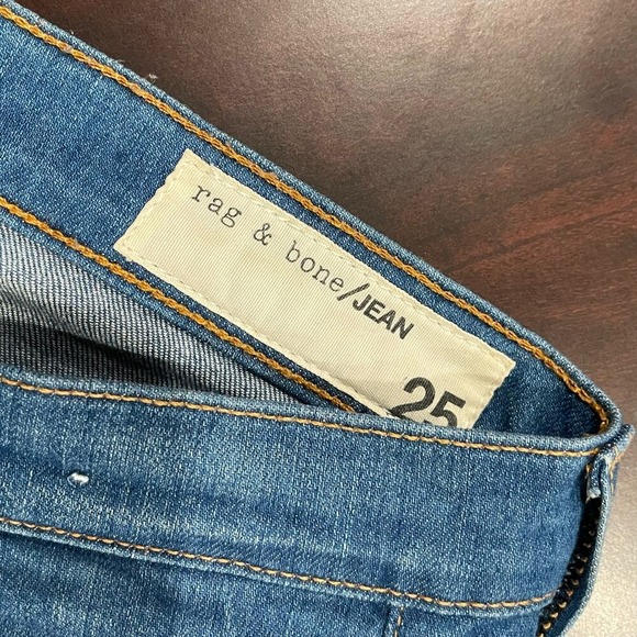 Rag & Bone Capri Skinny Jeans Finch Wash Blue Denim Size 25 - Picture 7 of 9